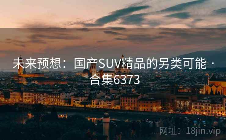 未来预想：国产SUV精品的另类可能 · 合集6373